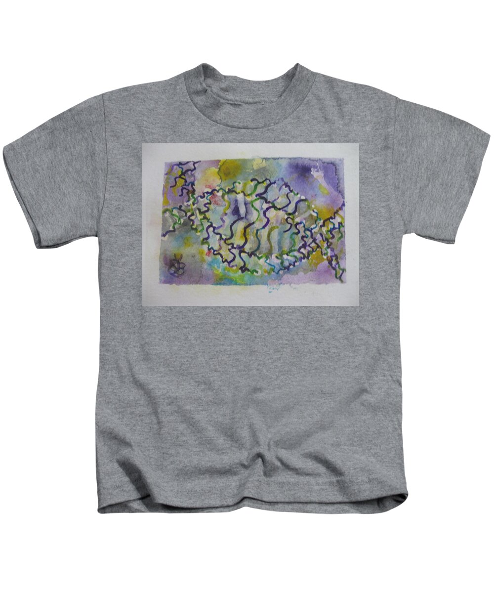  Kids T-Shirt featuring the drawing 102-1222 by AJ Brown