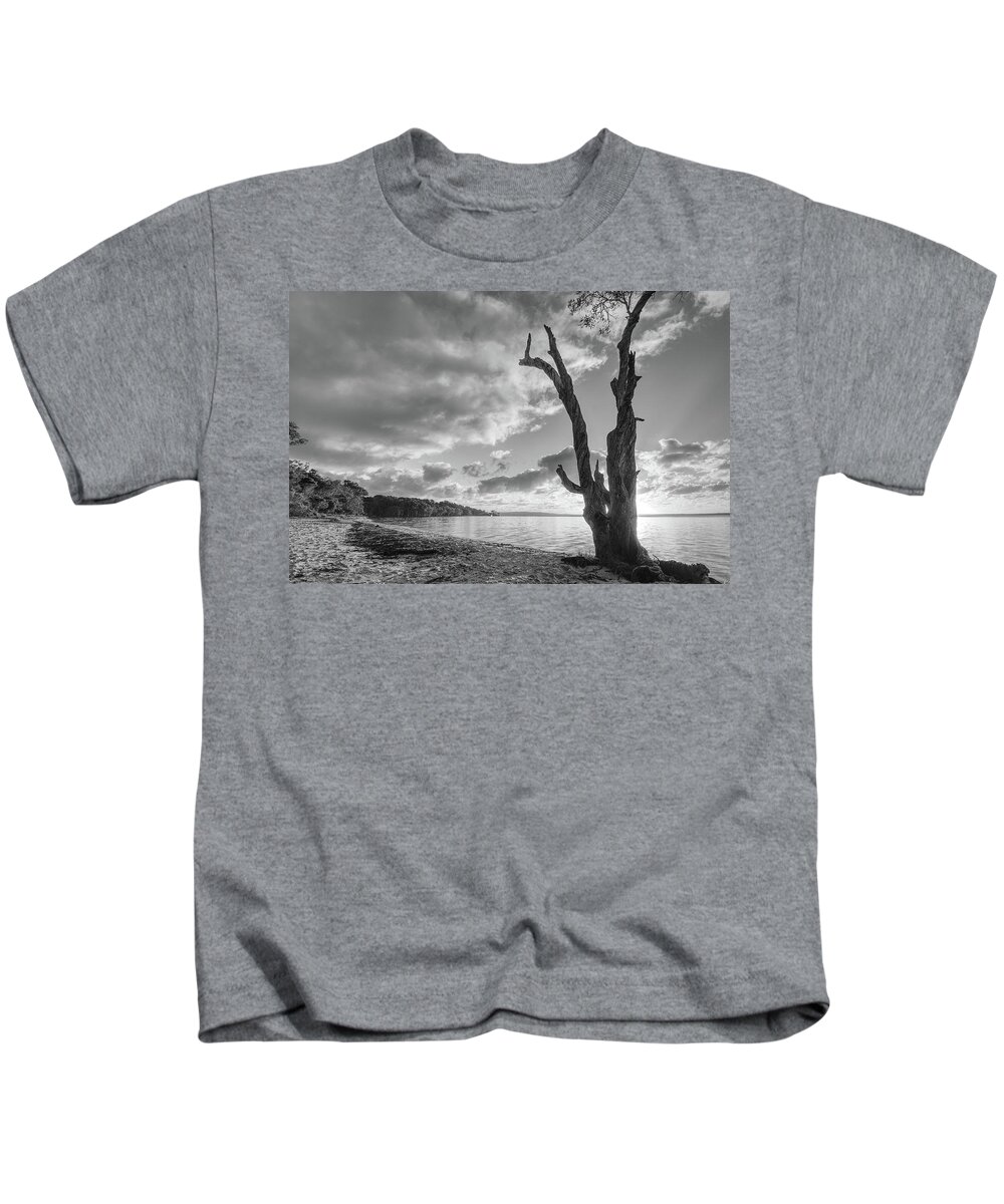 Tree Kids T-Shirt featuring the photograph 1703rise4bw by Nicolas Lombard