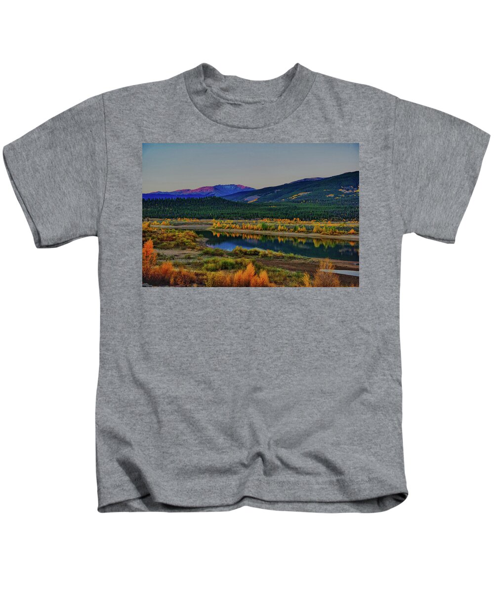 Co Kids T-Shirt featuring the photograph Aspens at Twin Lakes #1 by Doug Wittrock