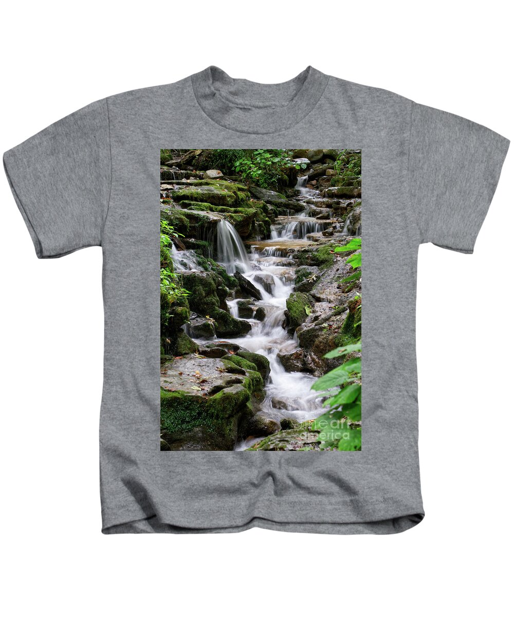Water Kids T-Shirt featuring the photograph Running Water #3 by Phil Perkins