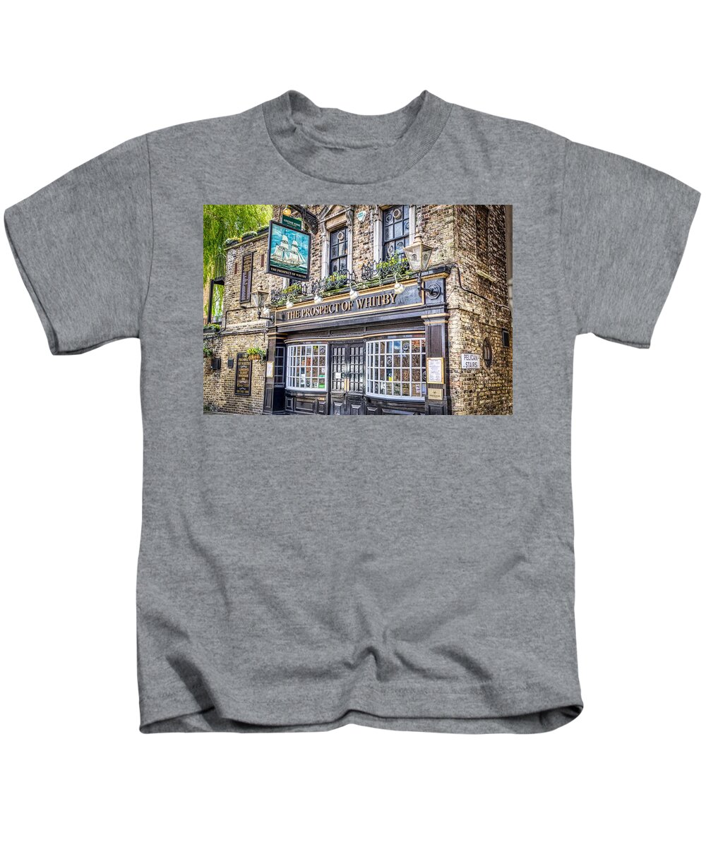 The Prospect Of Whitby Kids T-Shirt featuring the photograph The Prospect of Whitby #1 by Raymond Hill