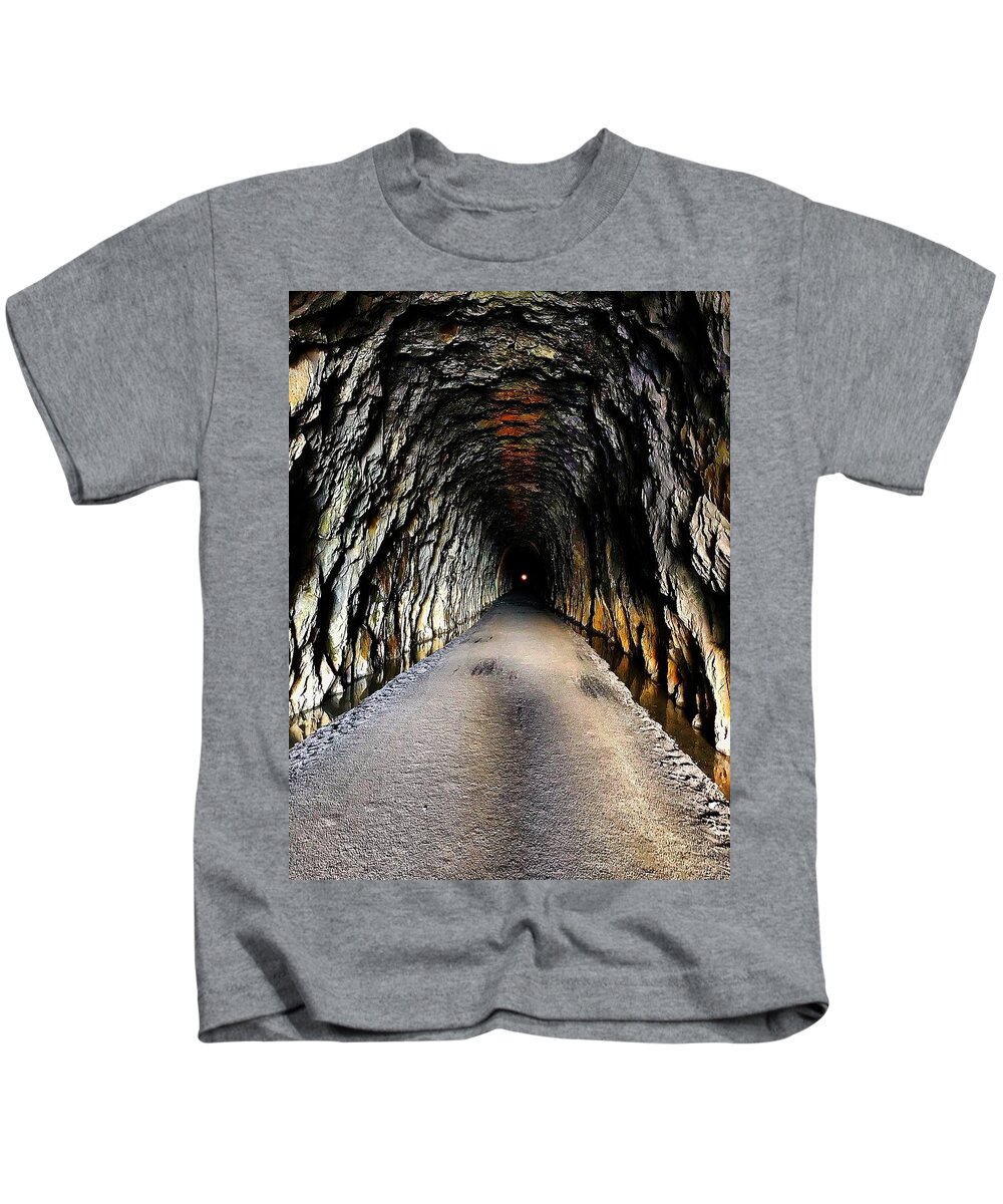  Kids T-Shirt featuring the photograph Crozet Blue Ridge Tunnel #5 by Stephen Dorton