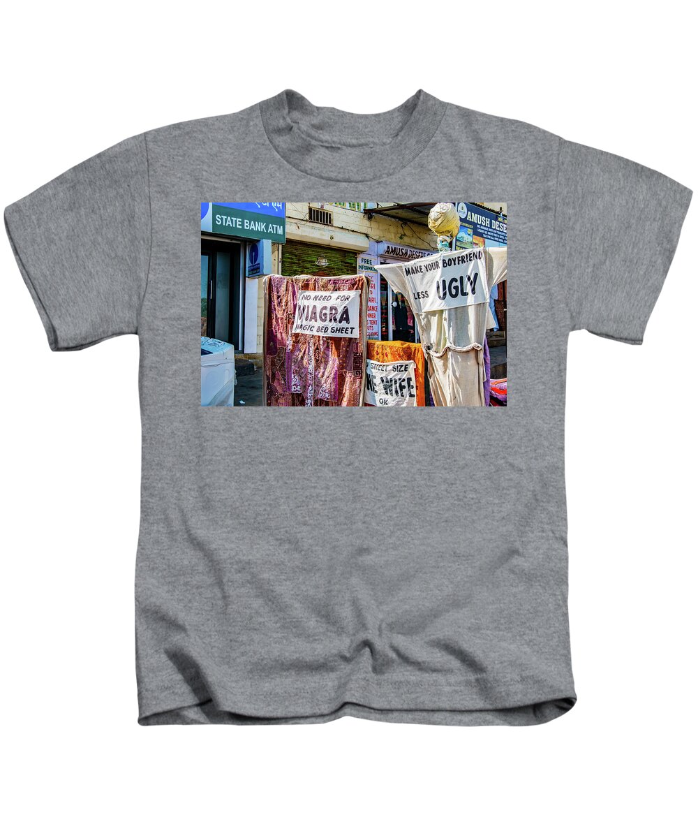 Architecture Kids T-Shirt featuring the photograph Street photography from Jaisalmer, India #7 by Lie Yim