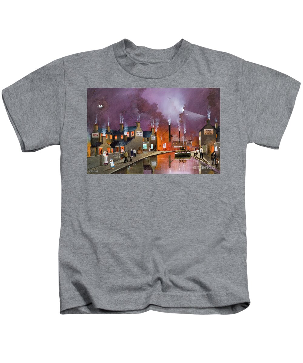 England Kids T-Shirt featuring the painting A Blackcountry Community - England by Ken Wood