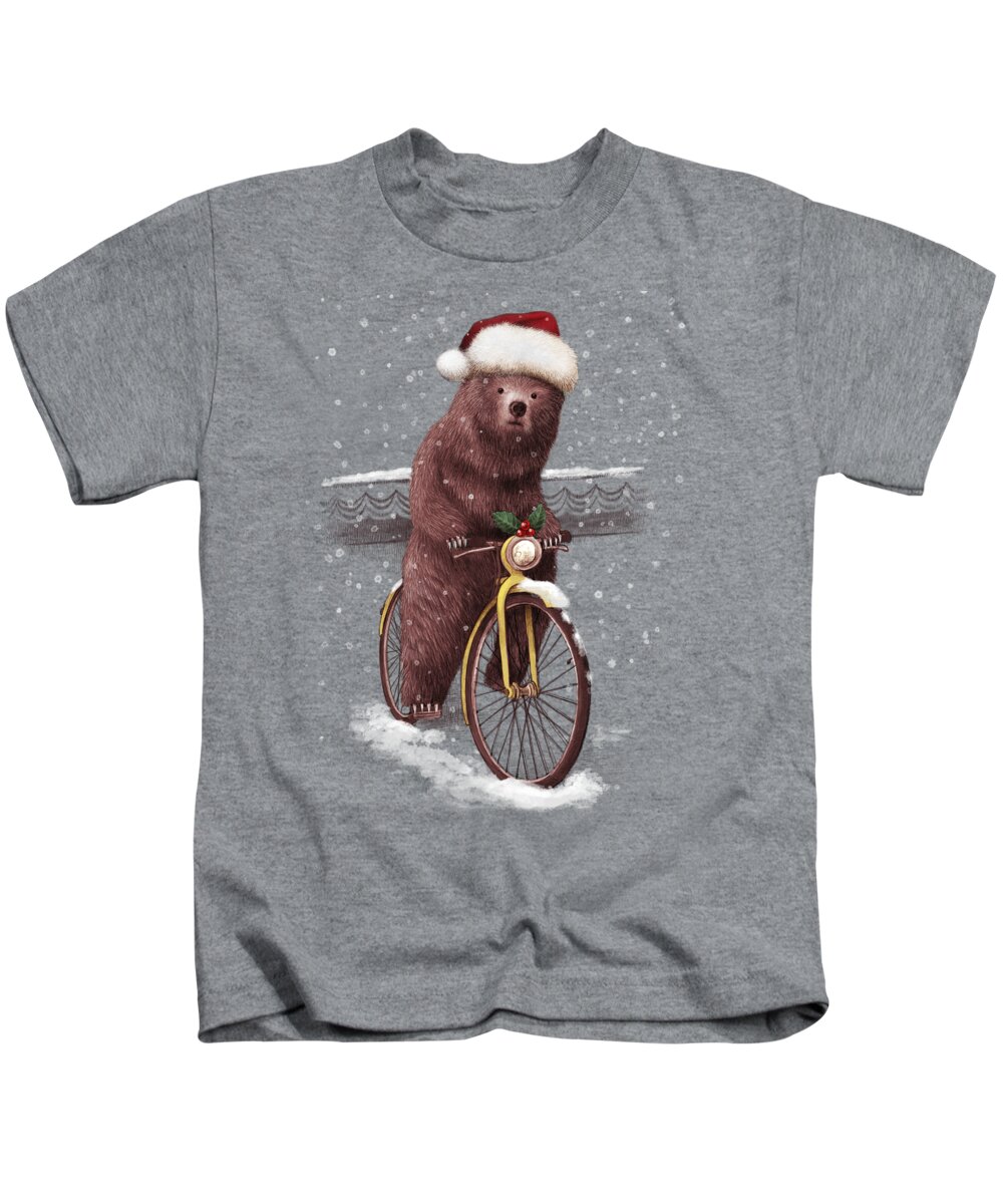 Holidays Kids T-Shirt featuring the drawing A Barnabus Christmas by Eric Fan