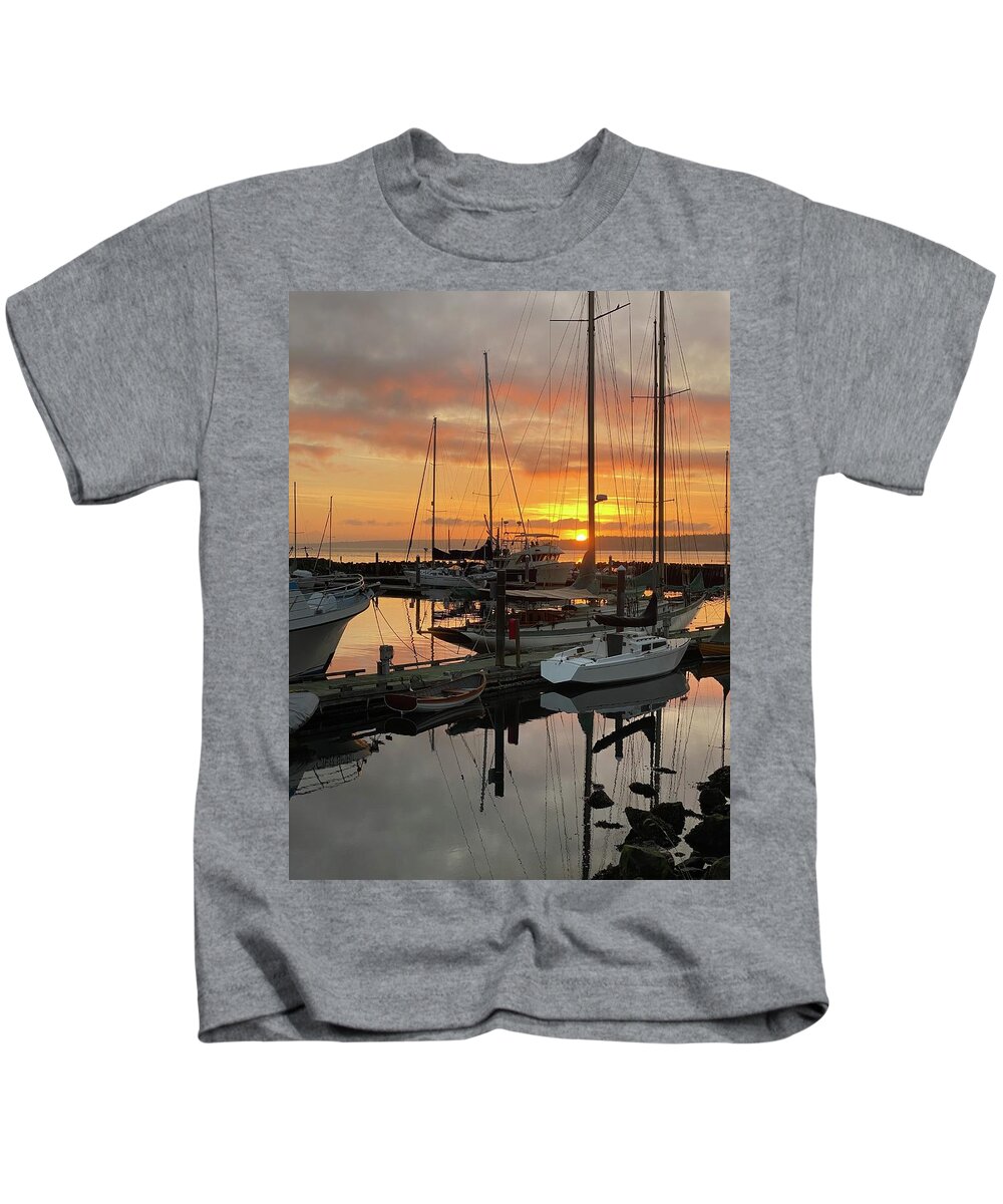 Sunrise Kids T-Shirt featuring the photograph A New Day by Jerry Abbott