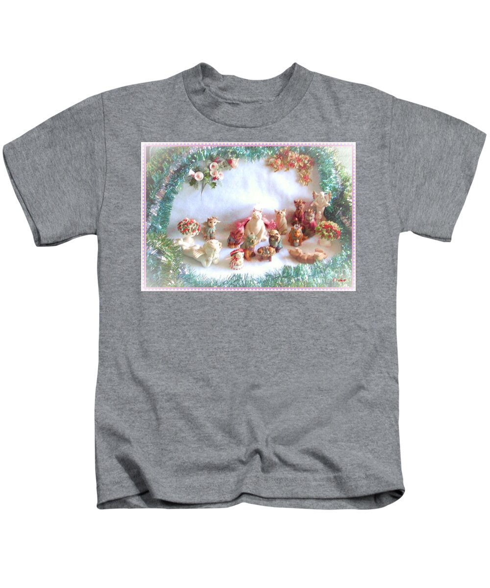 Cats Kids T-Shirt featuring the photograph All Cats Go To Heaven by Denise F Fulmer