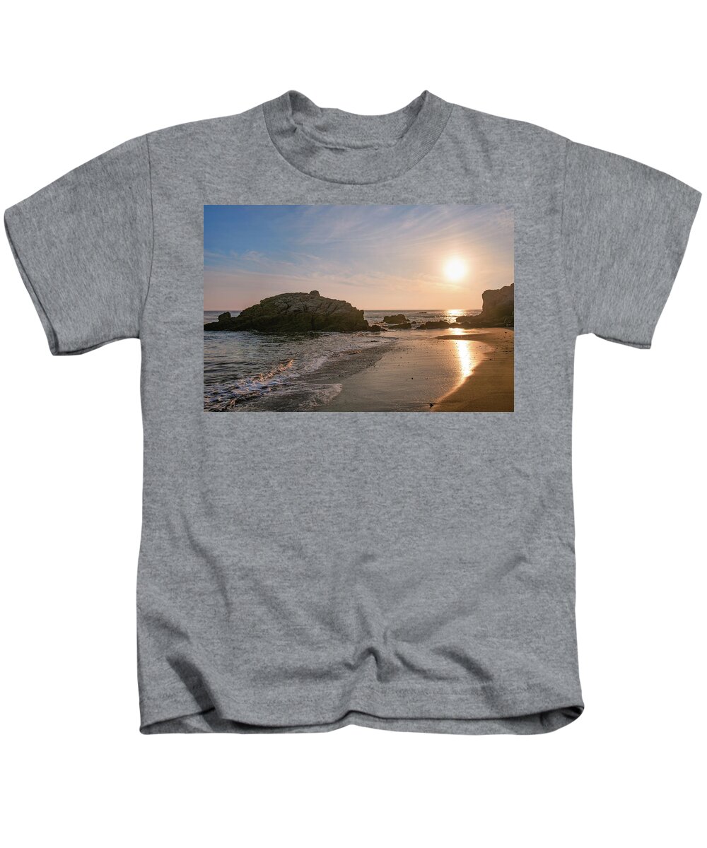 Beach Kids T-Shirt featuring the photograph Approaching Sunset at the Beach by Matthew DeGrushe