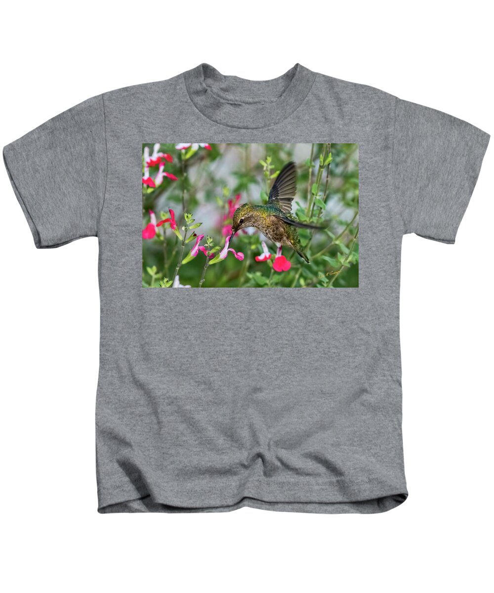Hummingbird Kids T-Shirt featuring the photograph Armor Plated by Dan McGeorge