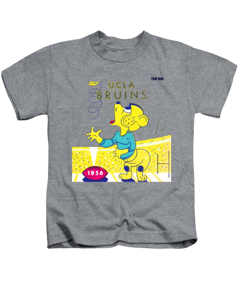 Ucla Kids T-Shirt featuring the mixed media 1956 Coin Toss by Row One Brand