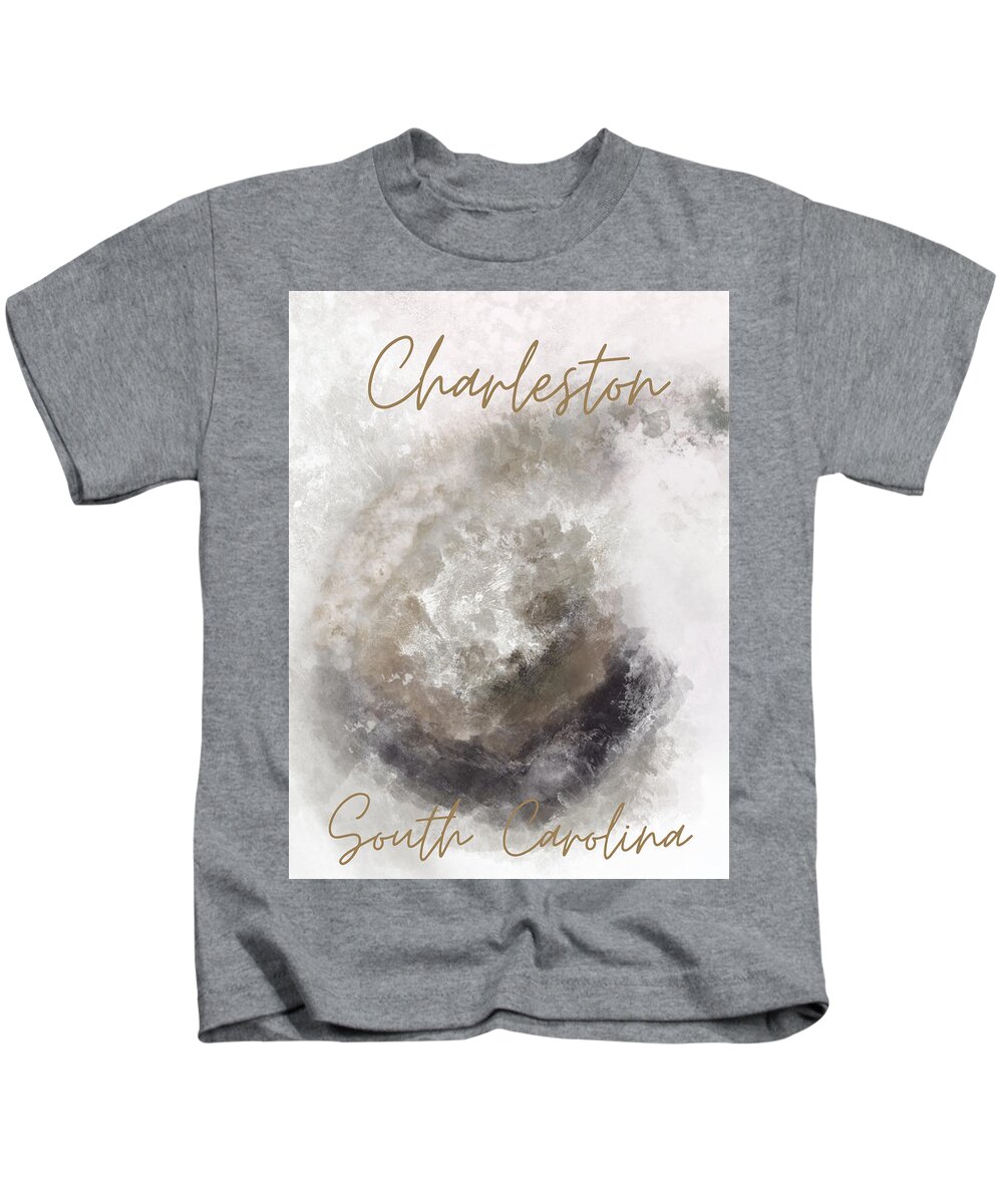 Charleston Kids T-Shirt featuring the digital art Charleston South Carolina Mother of Pearl by Meredith Amon