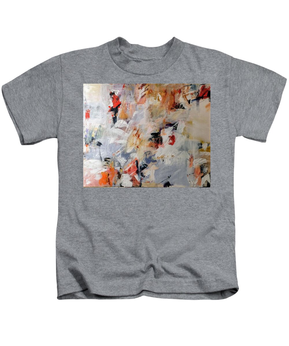  Kids T-Shirt featuring the mixed media AsFall Goes So Goes Autumn by Neema Lakin-Dainow