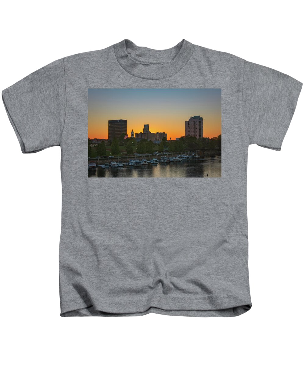Sunset Kids T-Shirt featuring the photograph Augusta Sunset-1 by John Kirkland