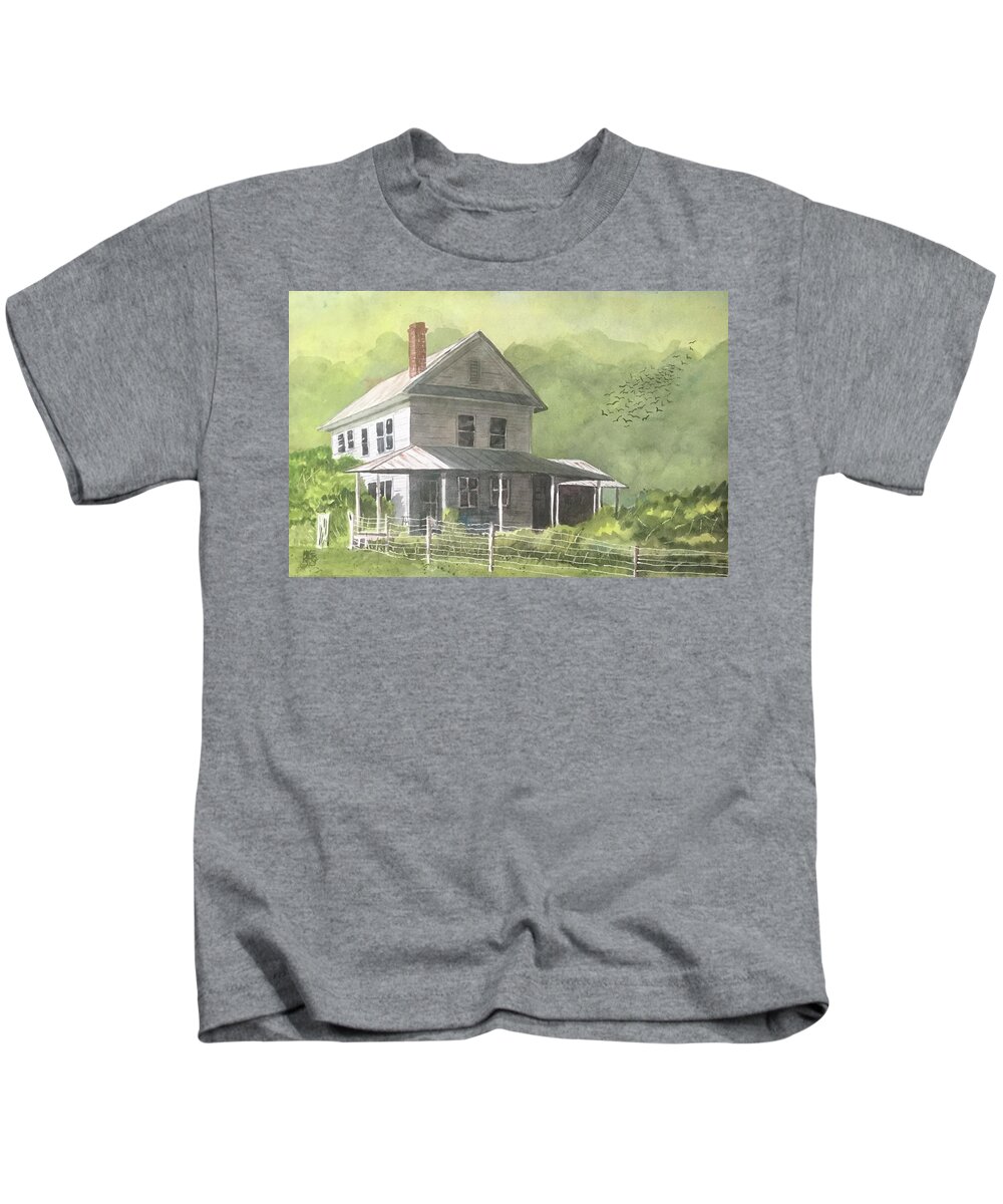 Florida Kids T-Shirt featuring the painting Authentic Florida Home by Mike King