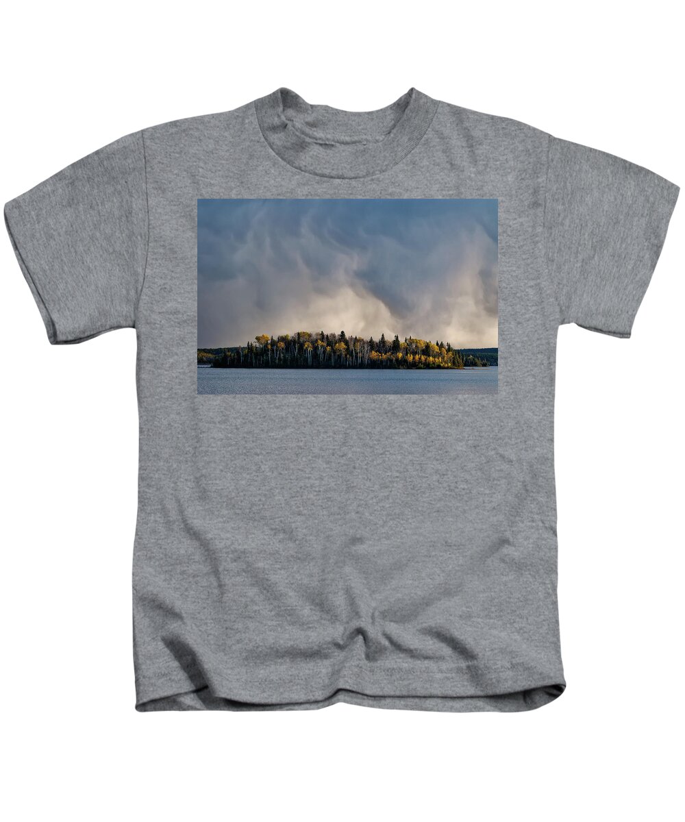Water Kids T-Shirt featuring the photograph Autumn Rising by Doug Gibbons