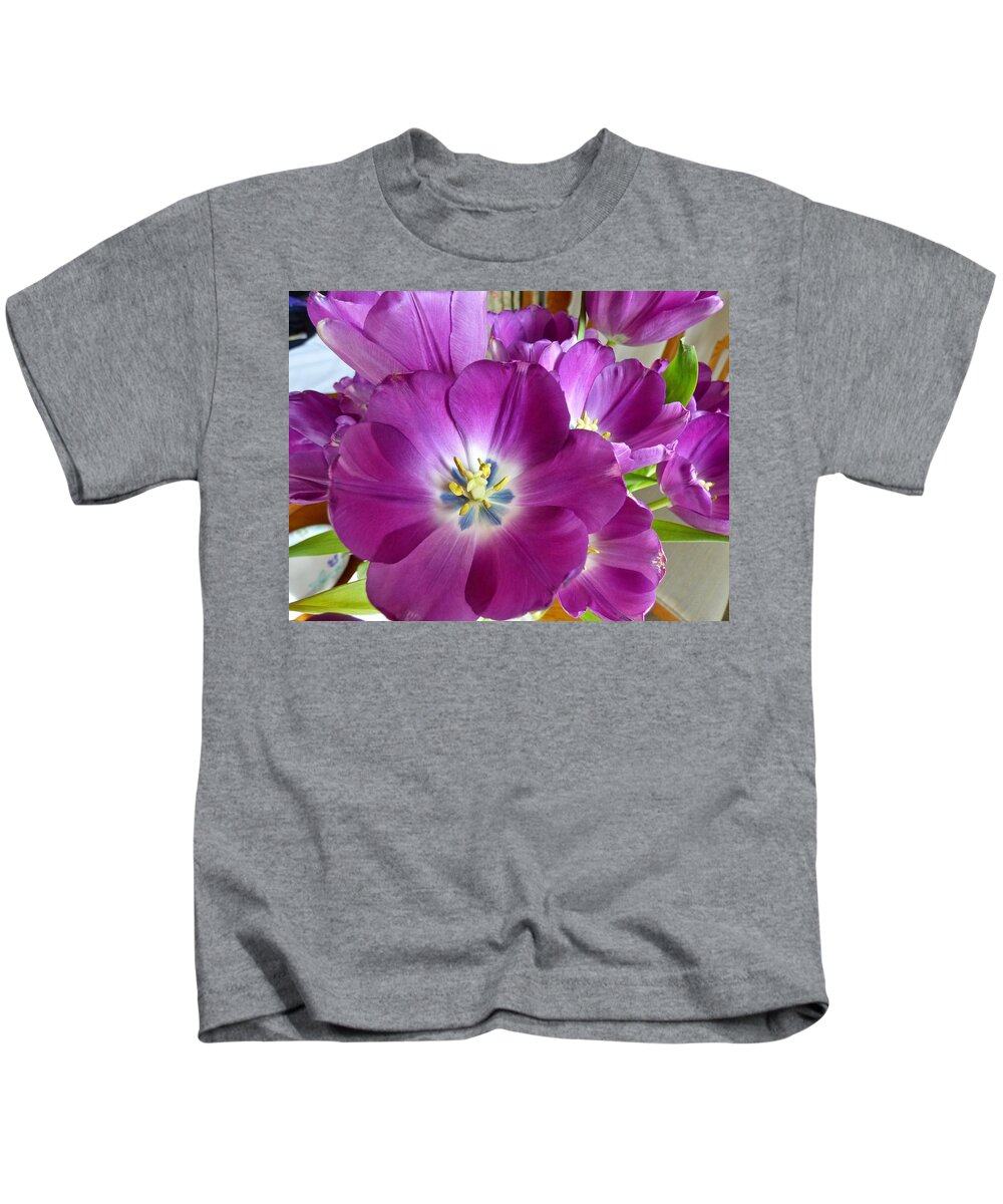 Flowers Kids T-Shirt featuring the photograph Birthday Tulips by Amelia Racca