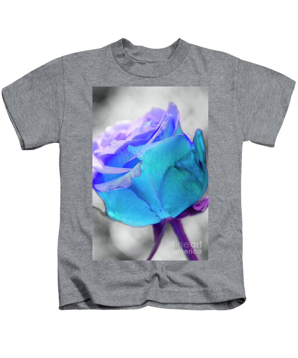 Floral Kids T-Shirt featuring the photograph Blue Rose by Renee Spade Photography