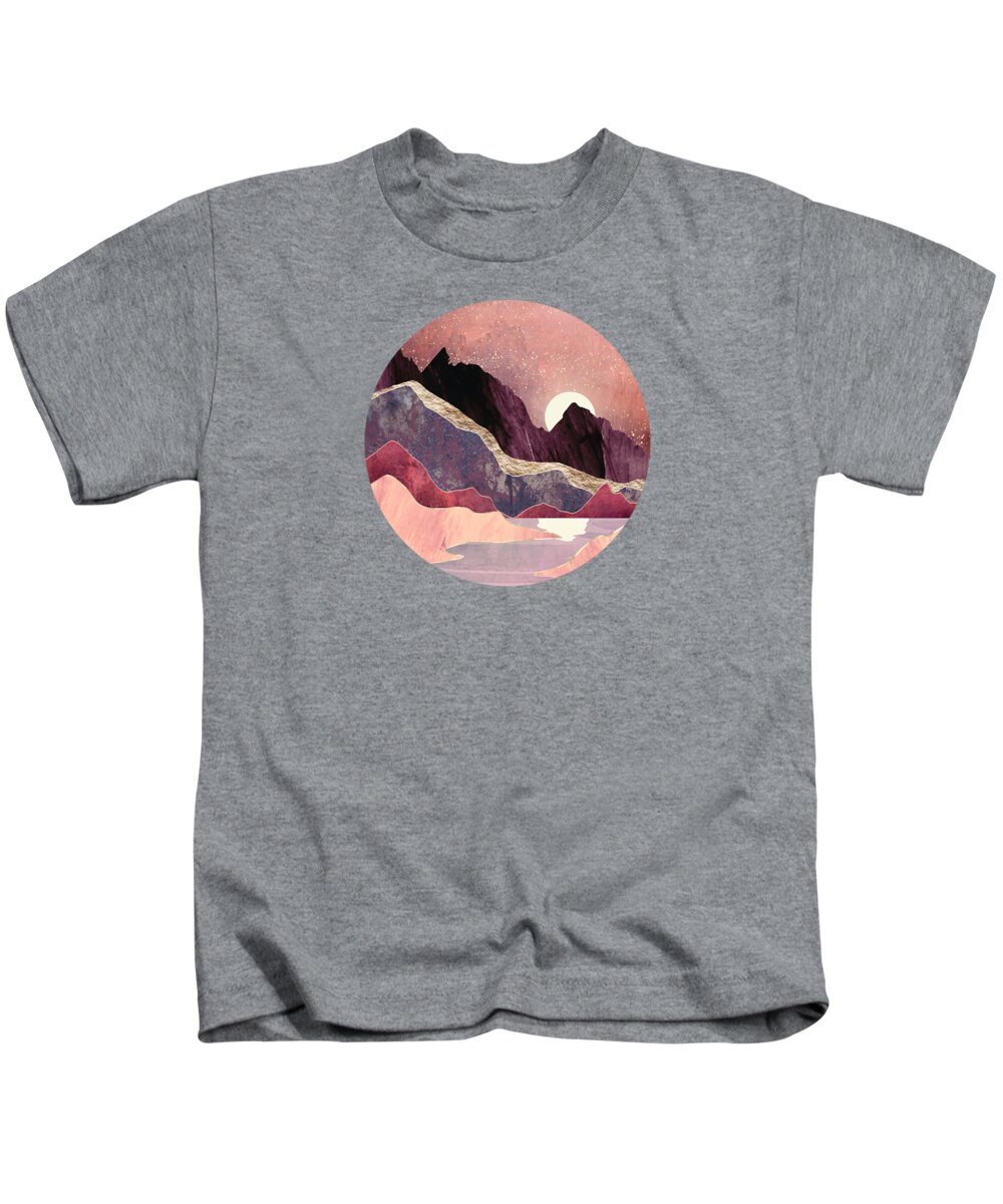 Blush Kids T-Shirt featuring the digital art Blush Vista by Spacefrog Designs