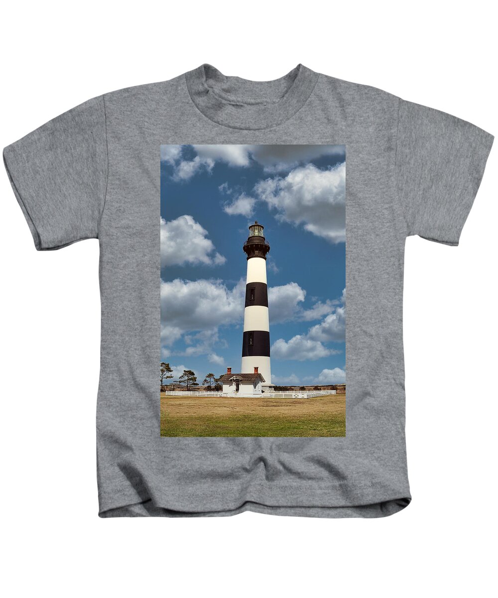 Lighthouse Kids T-Shirt featuring the photograph Bodie Island Lighthouse by Rick Nelson