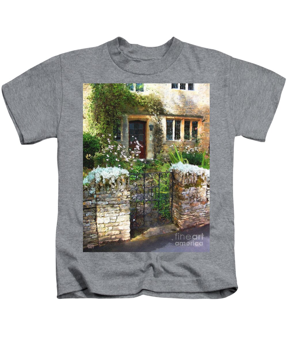 Bourton-on-the-water Kids T-Shirt featuring the photograph Bourton Front Gate by Brian Watt