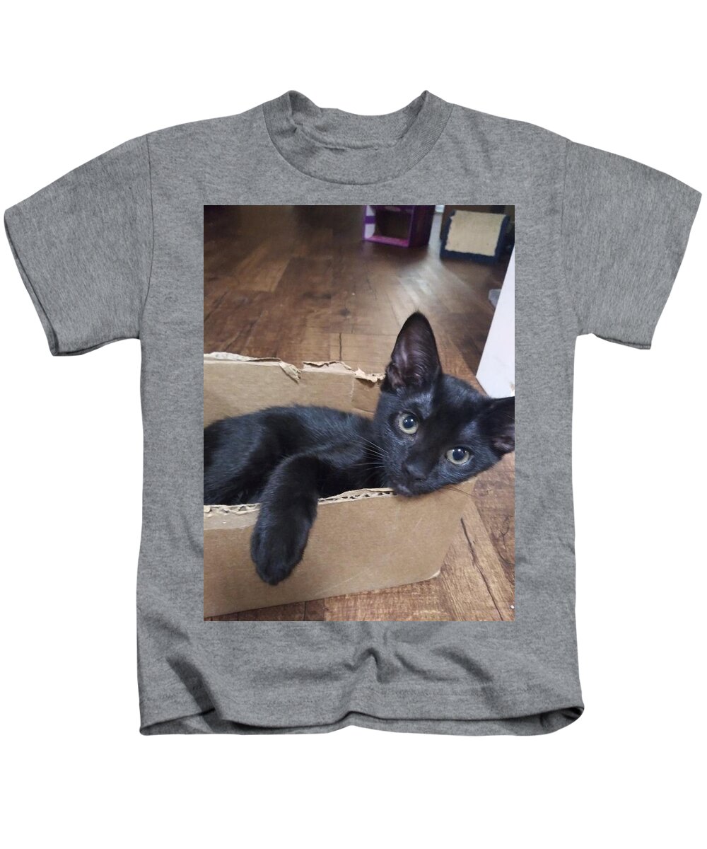Cat Kids T-Shirt featuring the photograph Boxy Lady by Aaron Martens