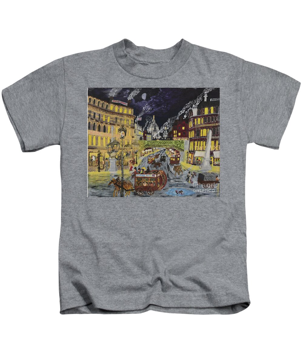 Historic Kids T-Shirt featuring the painting British Confidence 1885 by David Westwood