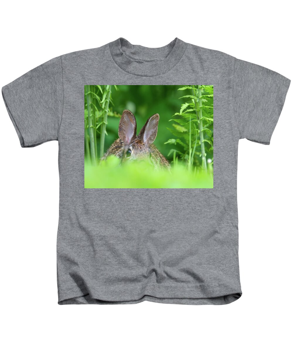 Rabbit Kids T-Shirt featuring the photograph Bunny Ears by Flinn Hackett