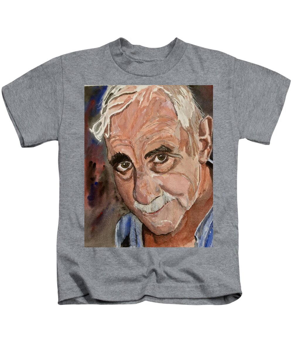 Eyes Kids T-Shirt featuring the painting Caring Eyes by Bryan Brouwer