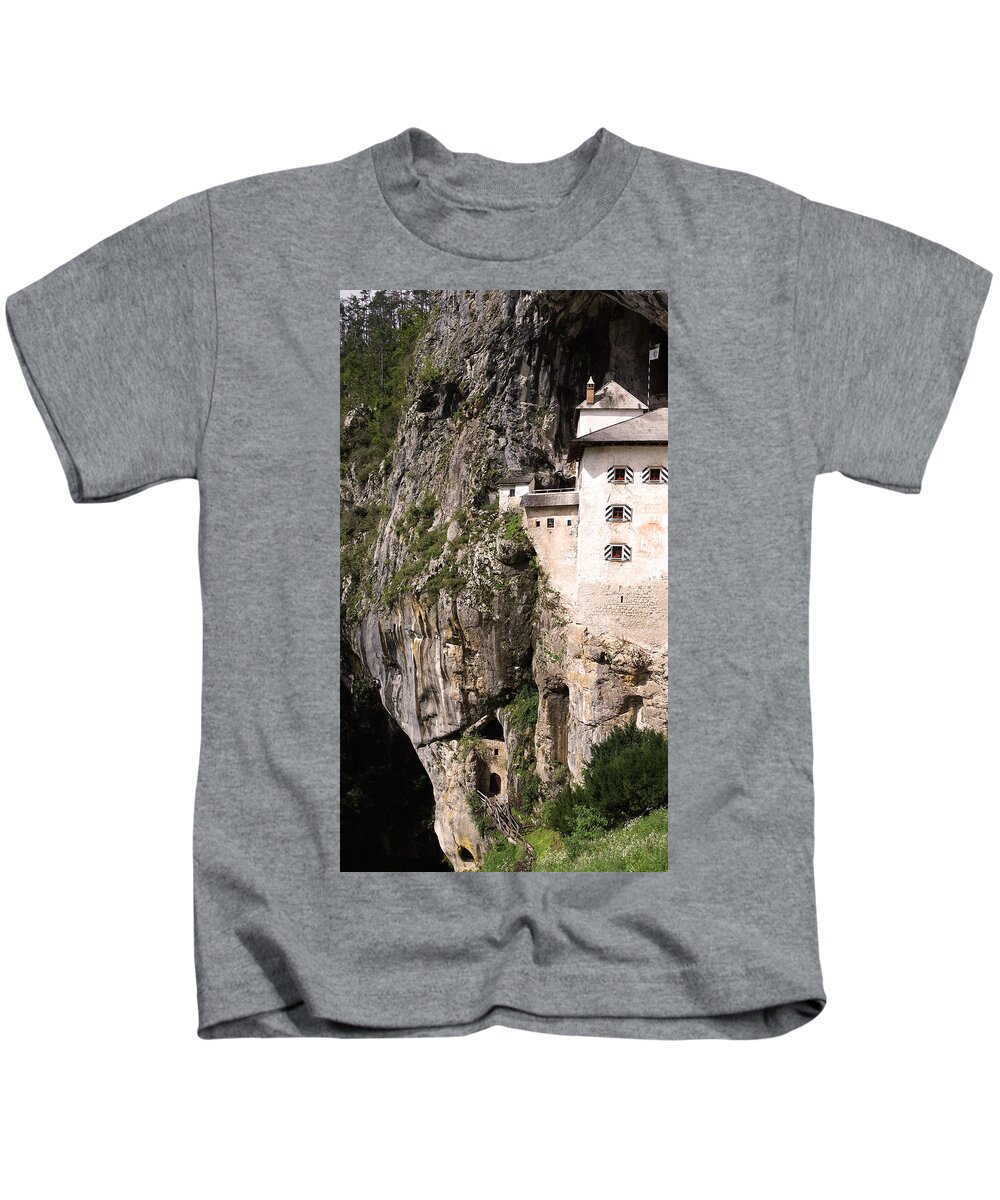 Castle Kids T-Shirt featuring the mixed media Castle Slovenia by Joelle Philibert