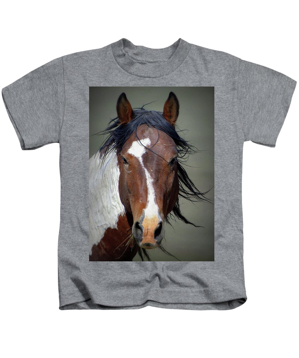 Horse Kids T-Shirt featuring the photograph Charger The Wild Onaqui by Dirk Johnson