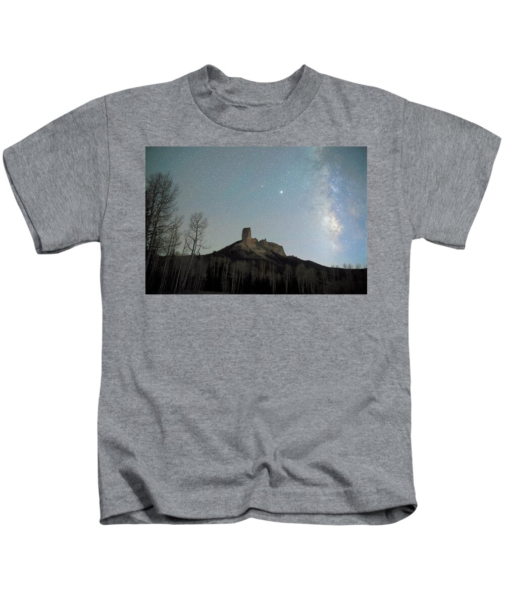 Colorado Kids T-Shirt featuring the photograph Chimney Rock by Ivan Franklin