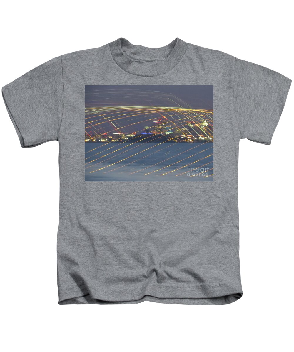 Abstract Kids T-Shirt featuring the photograph City at Night by World Reflections By Sharon