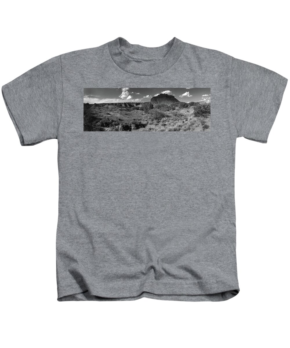 Richard E. Porter Kids T-Shirt featuring the photograph Clouds Over Bluff, Briscoe County, Texas by Richard Porter