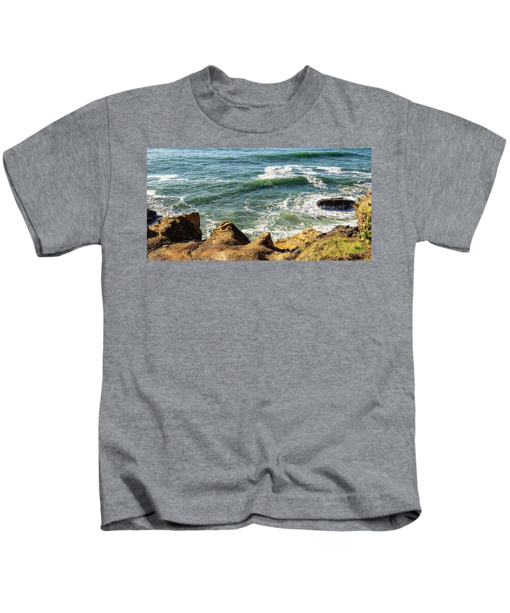 Landscape Kids T-Shirt featuring the photograph Coast Of Oregon-2 by Claude Dalley