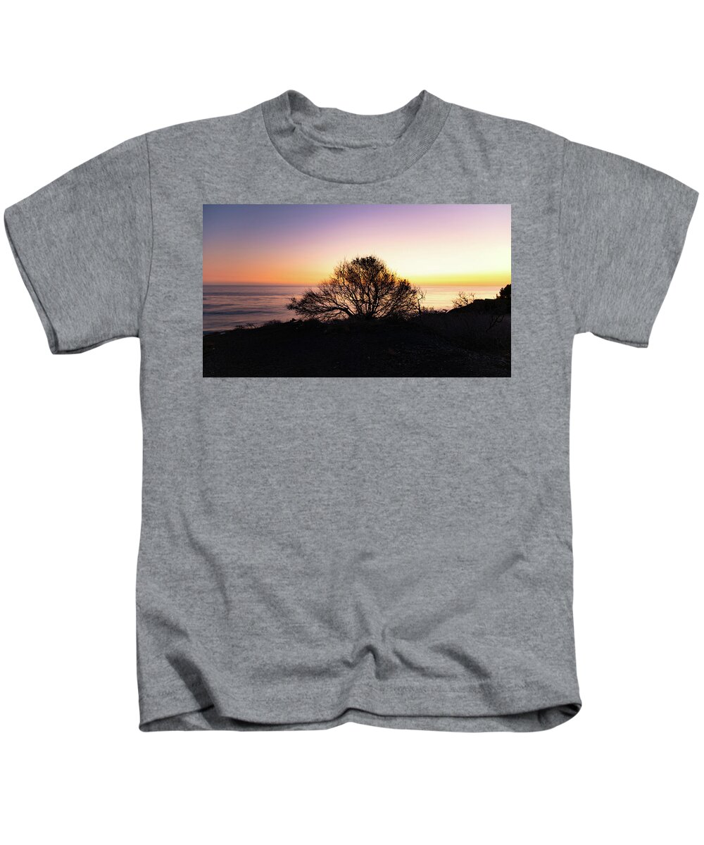 California Kids T-Shirt featuring the photograph Coastal Tree After Sunset by Matthew DeGrushe