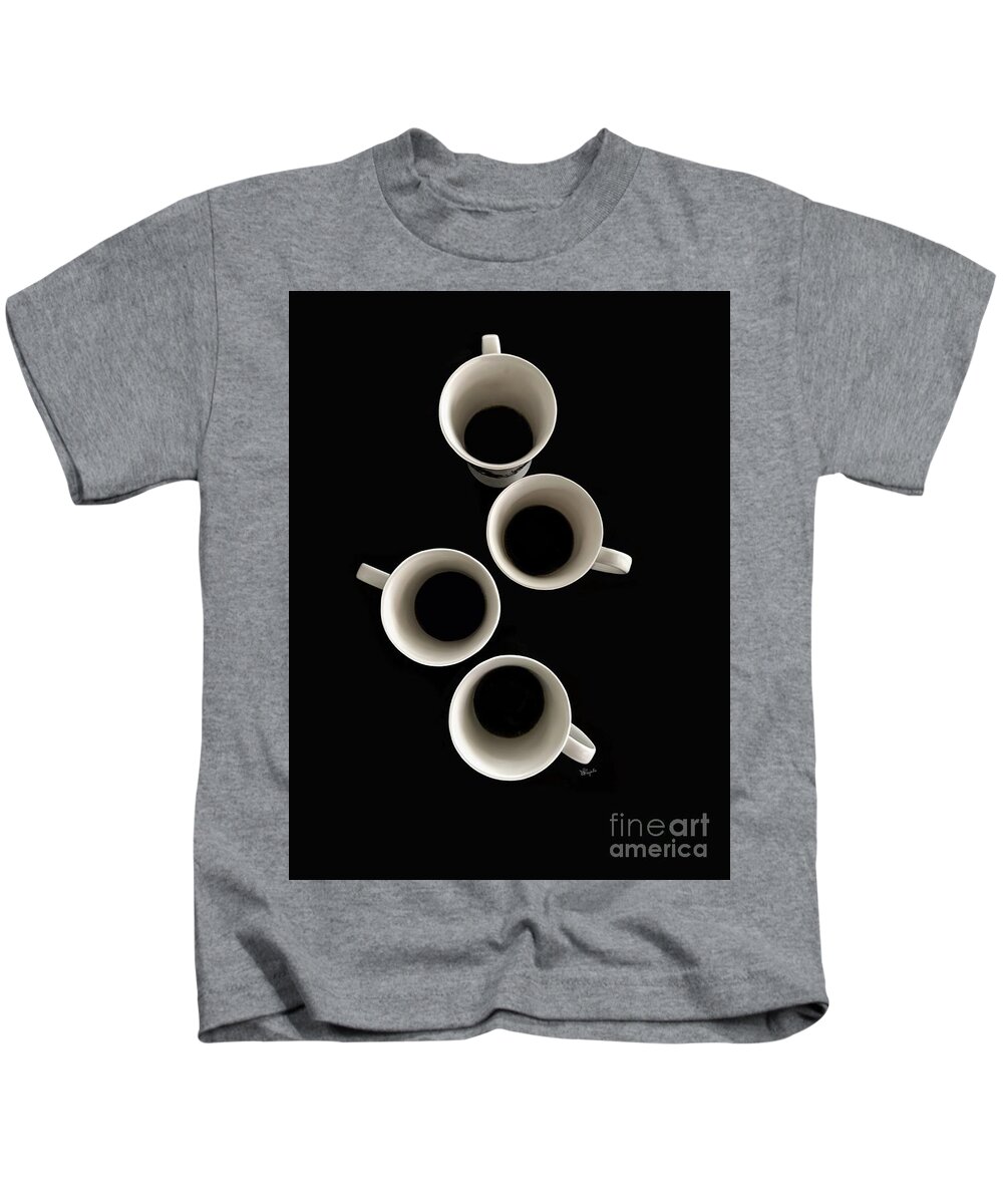 Cups Kids T-Shirt featuring the photograph Coffee Time 1 by Diana Rajala