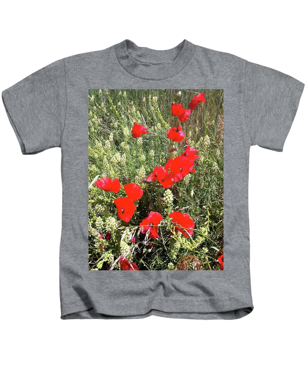Flower Kids T-Shirt featuring the photograph Coquelicots by Joelle Philibert
