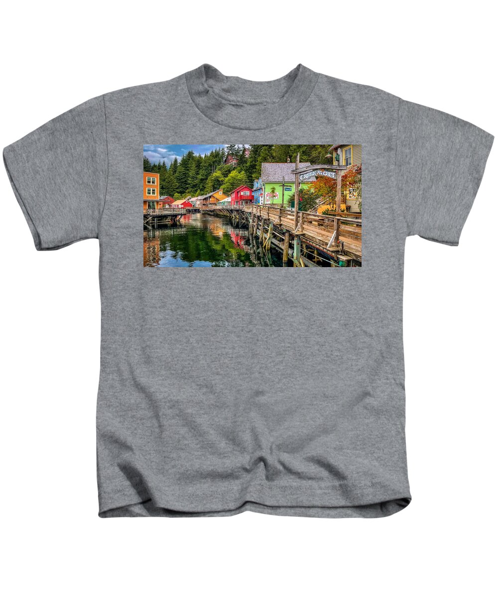 Creek Street Kids T-Shirt featuring the photograph Creek Street by Bradley Morris