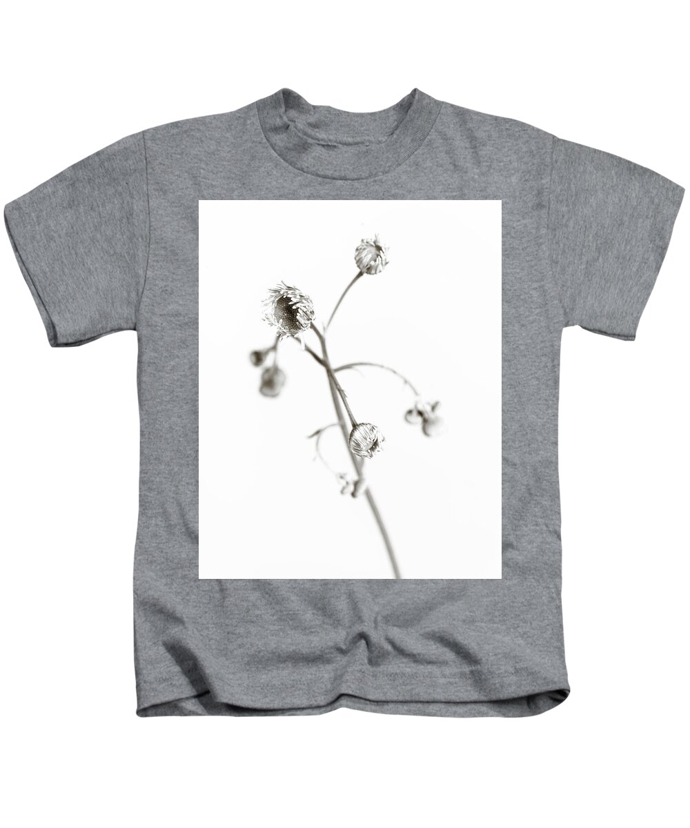 Daisy Kids T-Shirt featuring the photograph Daisy Fleabane In Black and White 216.2130 by M K Miller
