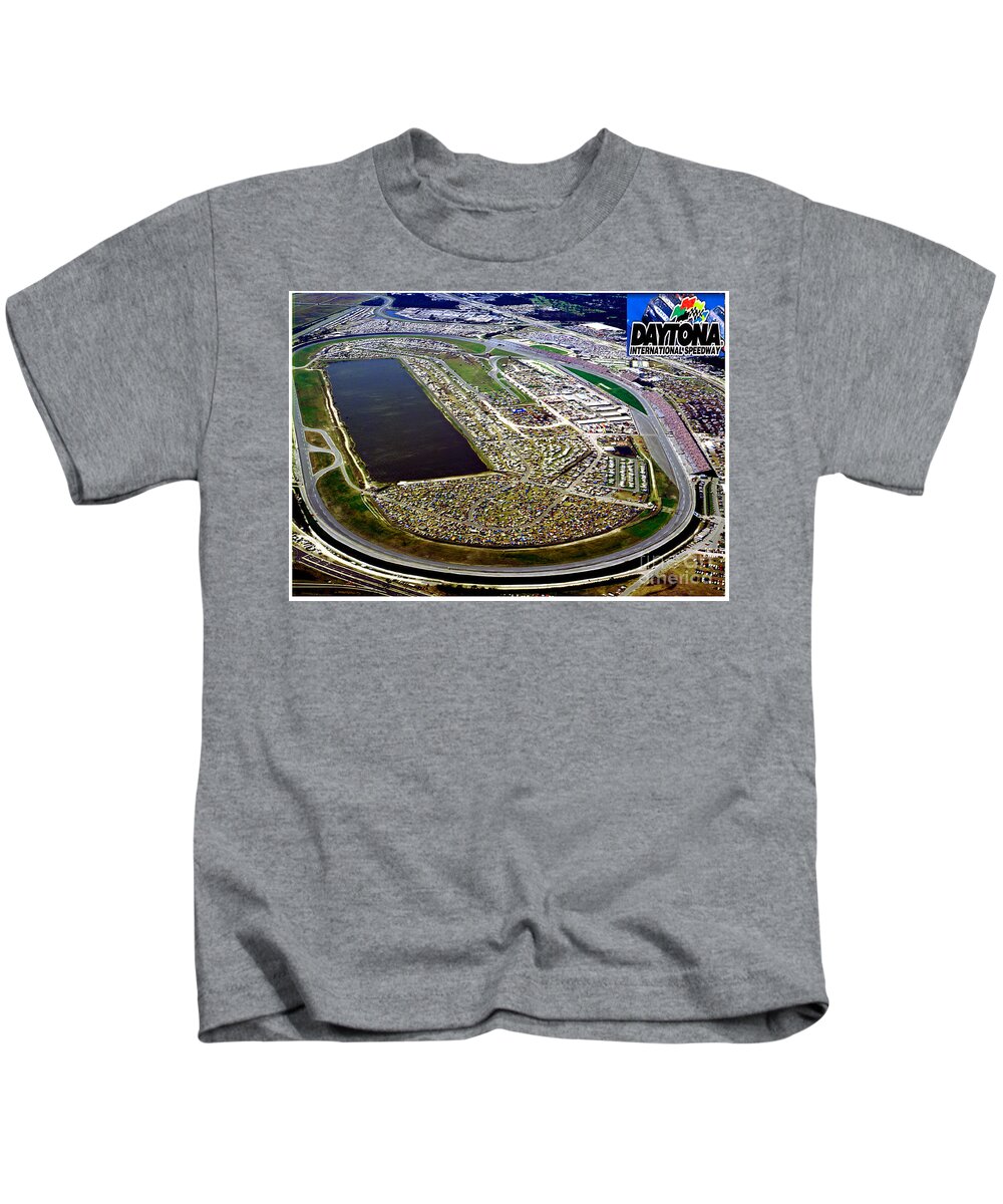 Nascar Kids T-Shirt featuring the photograph Daytona Speedway by Julia Robertson-Armstrong