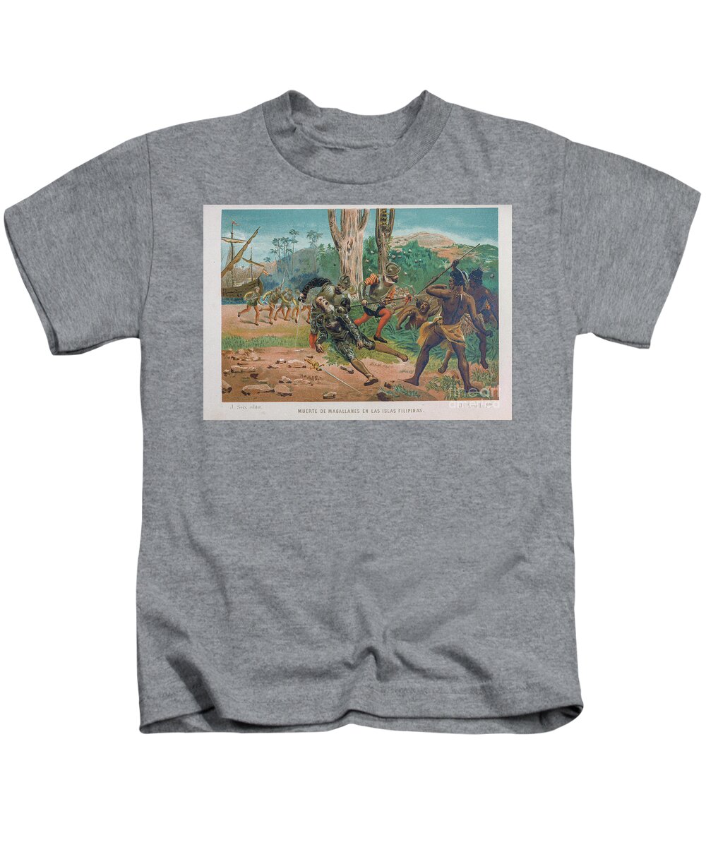 Death of Ferdinand Magellan t1 Kids T-Shirt by Historic illustrations -  Pixels