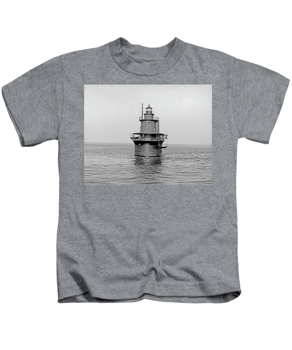 Deer Island Lighthouse 1906 Kids T-Shirt featuring the photograph Deer Island Lighthouse 1906 by Nautical Chartworks