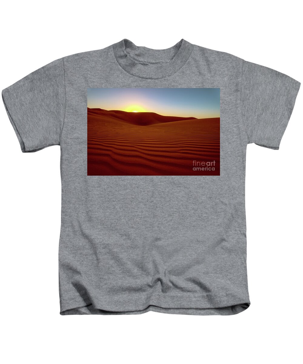 Desert Kids T-Shirt featuring the photograph Desert Sunset by Jennifer Magallon