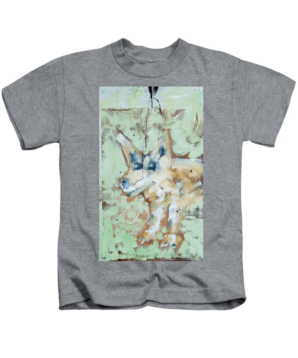  Kids T-Shirt featuring the painting Dog - Mans Best Friend by David McCready
