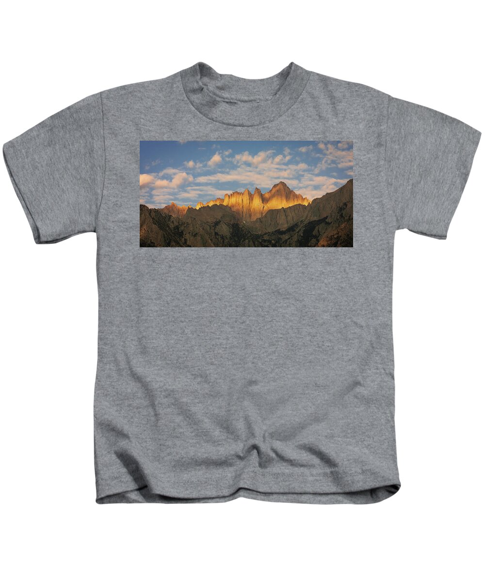 Storm Kids T-Shirt featuring the photograph Dramatic Mt. Whitney pano by Brian Knott Photography