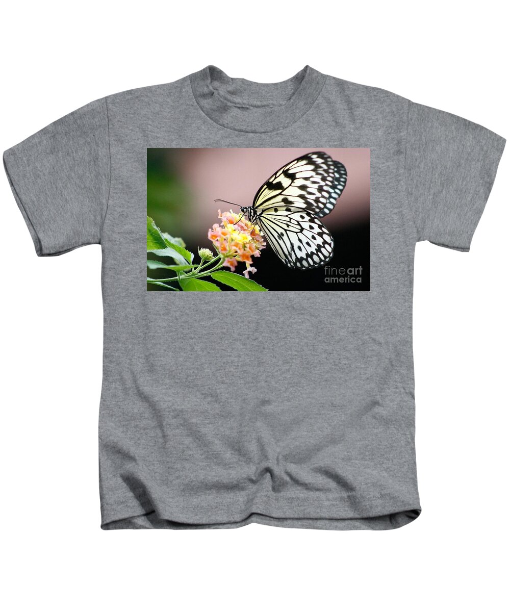 Butterfly Gardens Kids T-Shirt featuring the photograph Drink Up by Kimberly Furey