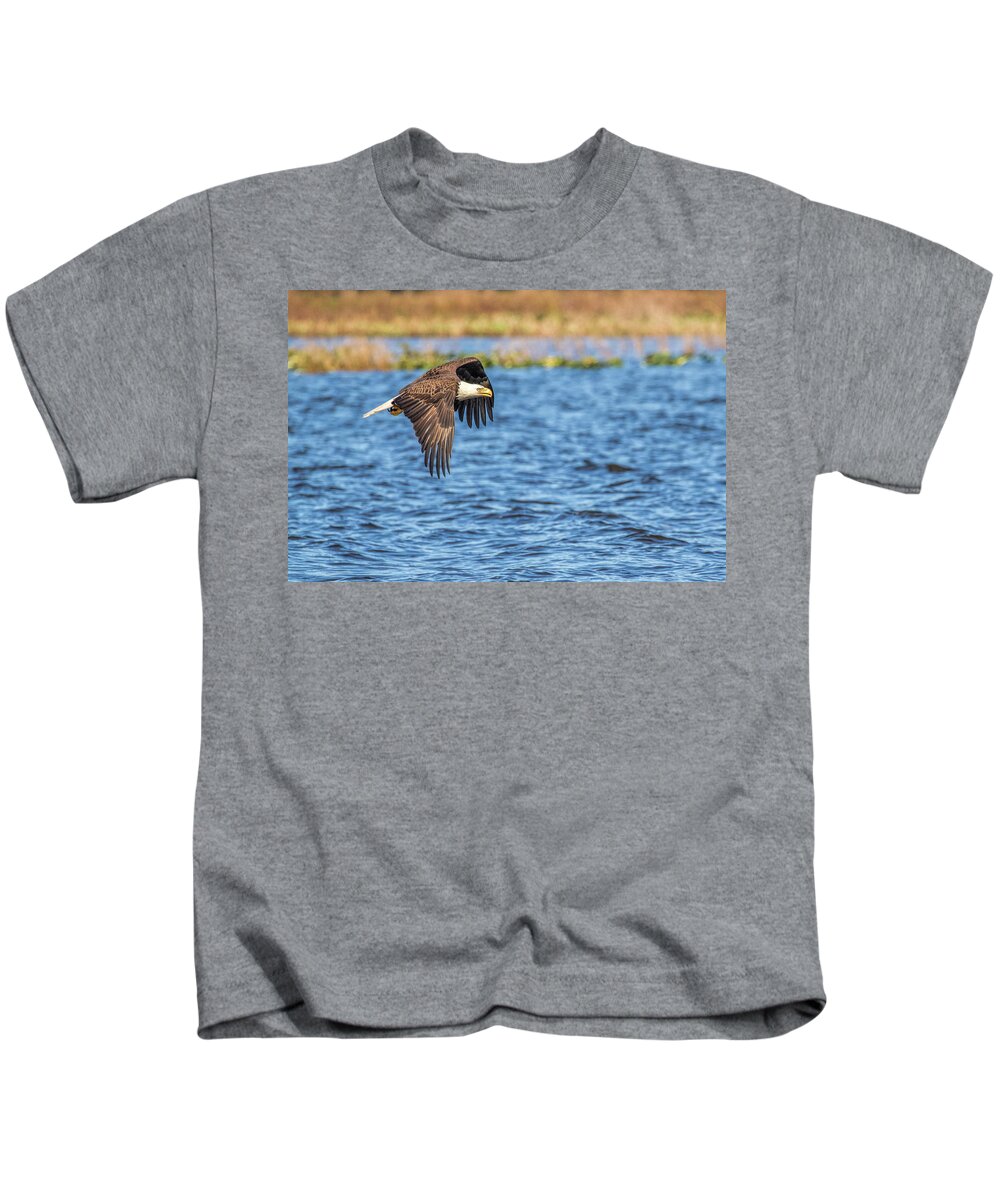 Eagle Kids T-Shirt featuring the photograph Eagle Eye on the Mission by Dorothy Cunningham