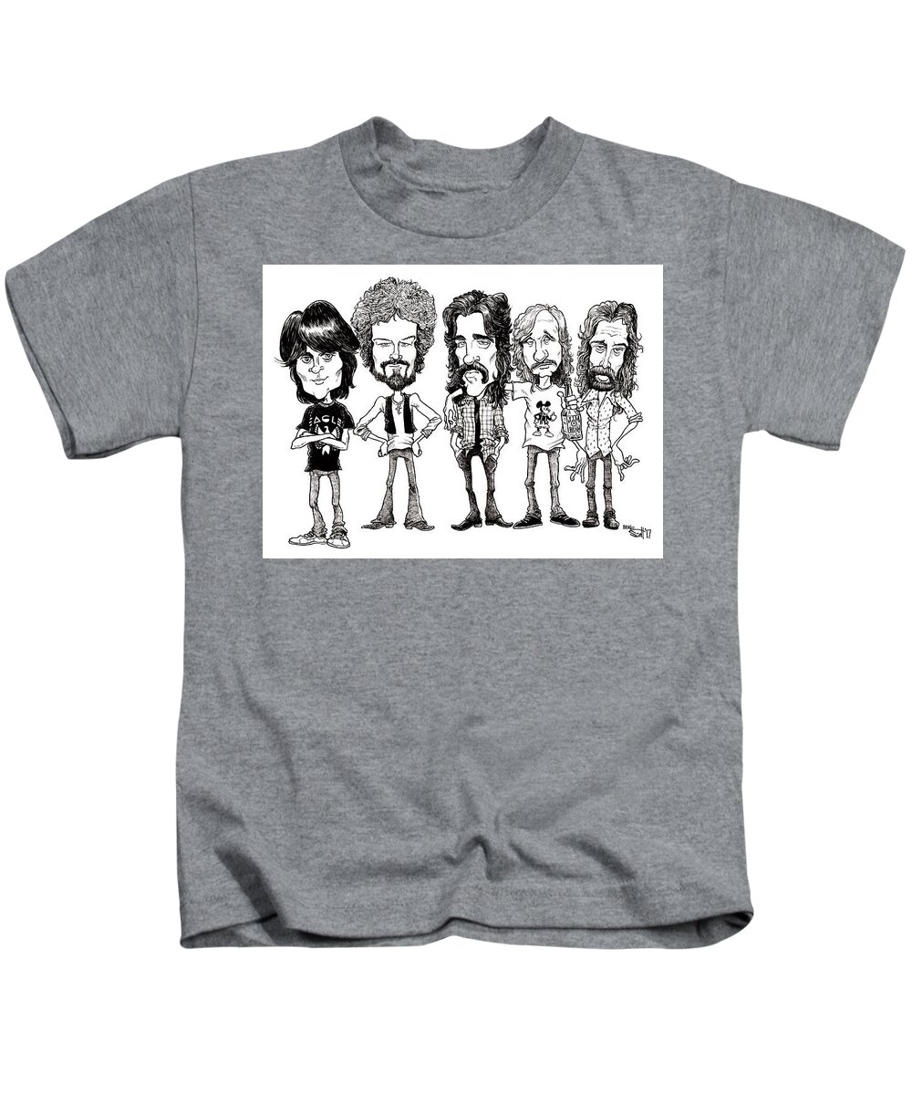Cartoon Kids T-Shirt featuring the drawing Eagles by Mike Scott