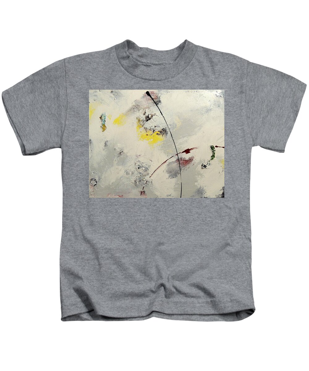 Abstract Kids T-Shirt featuring the painting Emerge IV by Vivian Mora