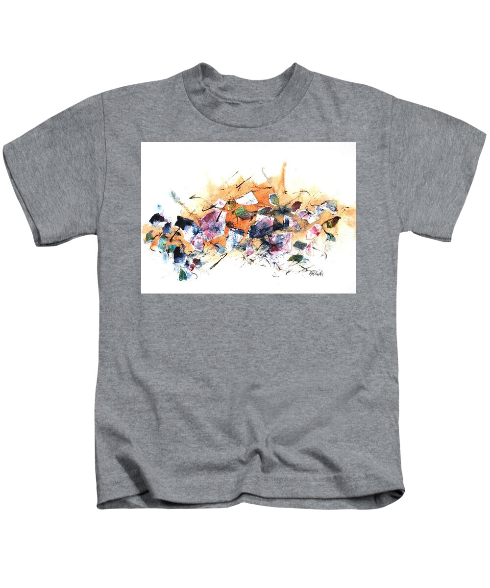 Kids T-Shirt featuring the mixed media Eruptive by Dick Richards